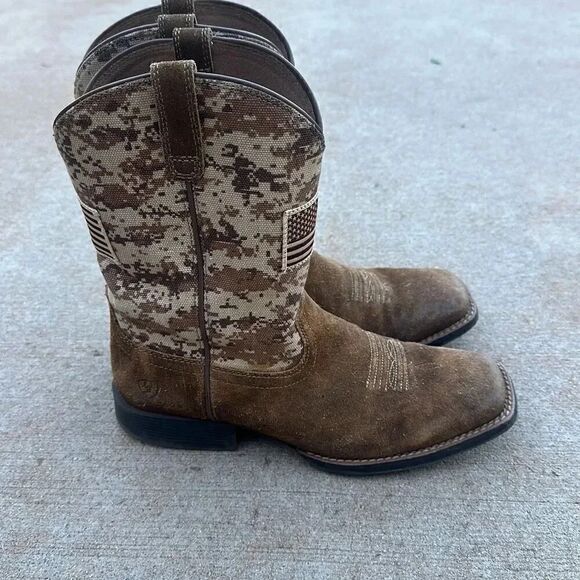 Ariat Sport Patriot Boot Brown Leather Men’s Size 5 - Picture 5 of 12